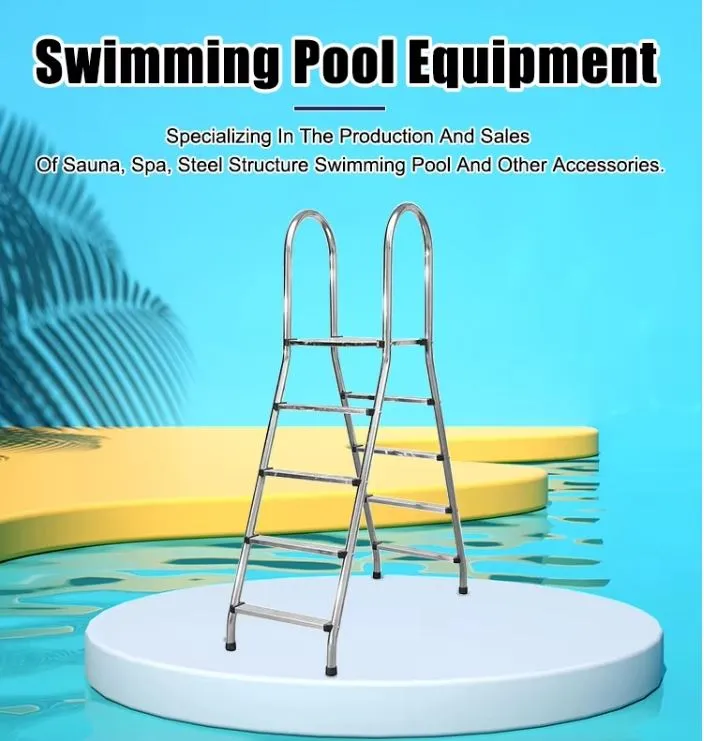 گراؤنڈ پول سیڑھی کے اوپر